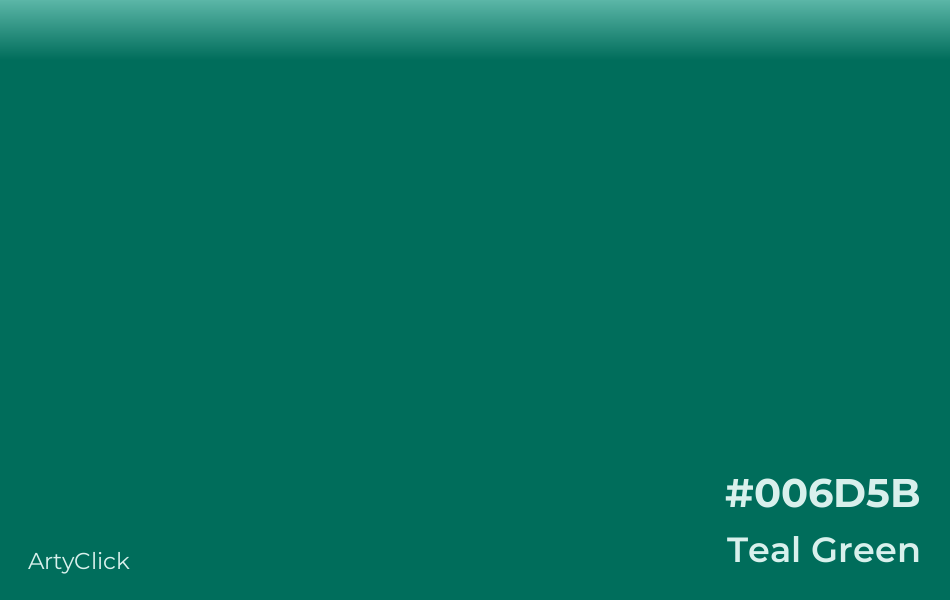 Teal Green #006D5B